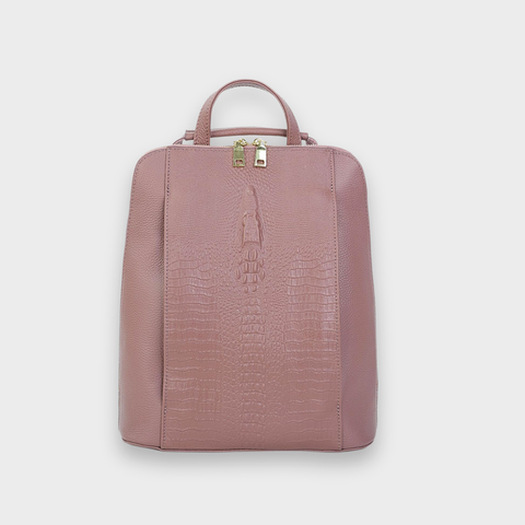 Seraphine Embossed Leather Backpack