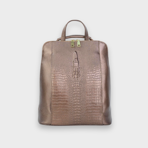 Seraphine Embossed Leather Backpack
