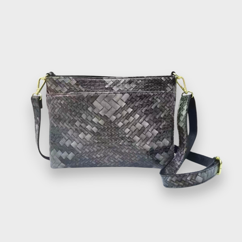 Tessa Woven Leather Crossbody