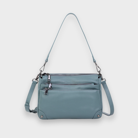Arden Multi-zip Leather Bag