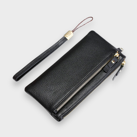 Emmeline Zip Leather Wristlet