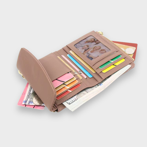 Klaire Leather Flap Wallet