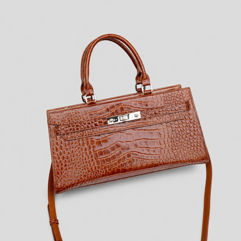 Eva Embossed Leather Handbag