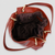 Noir Drape Leather Handbag
