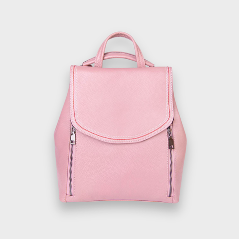 Rosé Leather Backpack