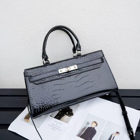 Eva Embossed Leather Handbag